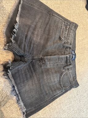 GAP Women's Washed Charcoal Frayed Hem Jean Shorts